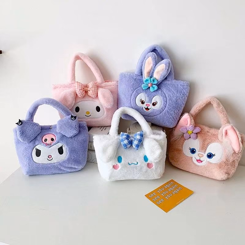 Túi Xách Tay Gấu Bông Kuromi Xinh Xắn Mềm Mại Cho Bạn Nữ,Túi Xách Kawaii Sanrio Lolita Nhật Bản Dễ Thương - Dmastore
