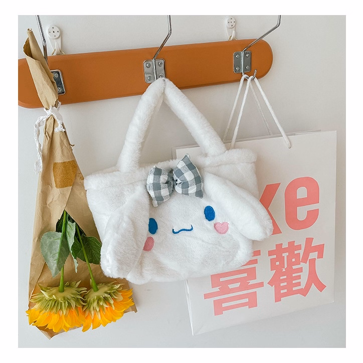 Túi Xách Tay Gấu Bông Kuromi Xinh Xắn Mềm Mại Cho Bạn Nữ,Túi Xách Kawaii Sanrio Lolita Nhật Bản Dễ Thương - Dmastore - Ảnh 5