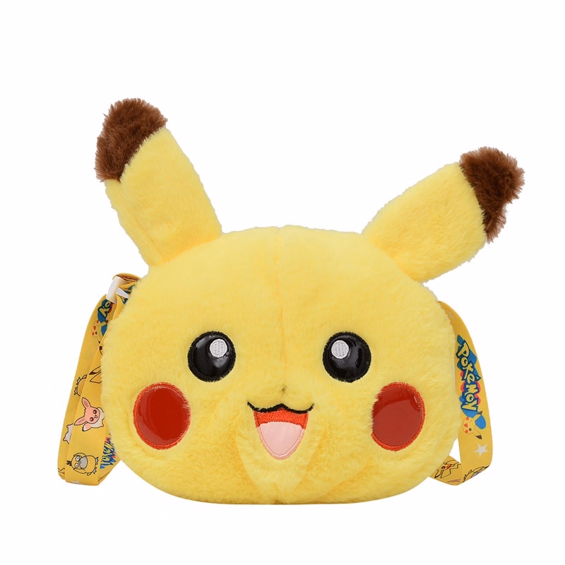 Túi Pikachu Đeo Chéo Siêu Dễ Thương, Túi Đeo Chéo Thú Bông Pokemon Có Dây Đeo In Hình Độc Lạ - Dmastore - Ảnh 2