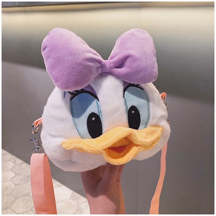 Túi Đeo Chéo Cặp Đôi Vịt Donald Siêu Đáng Yêu, Túi Đeo Vai Thú Bông Donald Duck Disney Mềm Mịn Dễ Thương - Dmastore - Ảnh 9