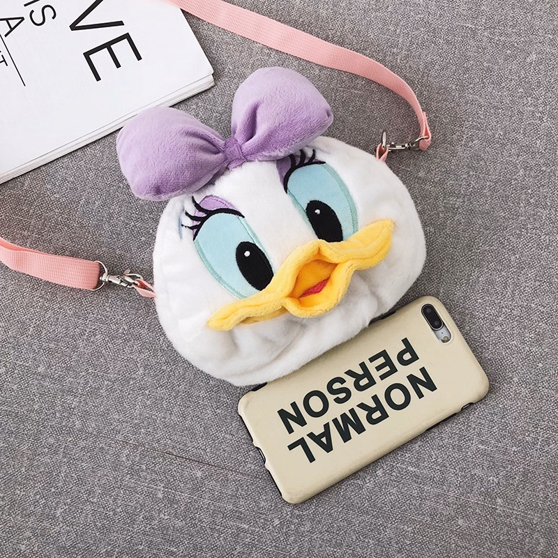 Túi Đeo Chéo Cặp Đôi Vịt Donald Siêu Đáng Yêu, Túi Đeo Vai Thú Bông Donald Duck Disney Mềm Mịn Dễ Thương - Dmastore - Ảnh 10