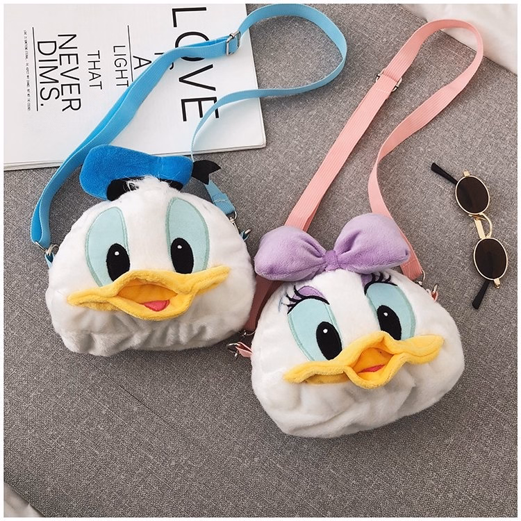 Túi Đeo Chéo Cặp Đôi Vịt Donald Siêu Đáng Yêu, Túi Đeo Vai Thú Bông Donald Duck Disney Mềm Mịn Dễ Thương - Dmastore