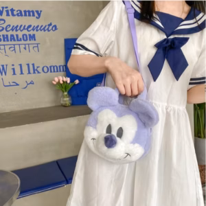 Túi Đeo Chéo Thú Bông Hoạt Hình Chuột Mickey Siêu Mềm Mịn Đáng Yêu, Túi Gấu Bông Disney Cặp Đôi Phong Cách Hoạt Hình - Dmastore
