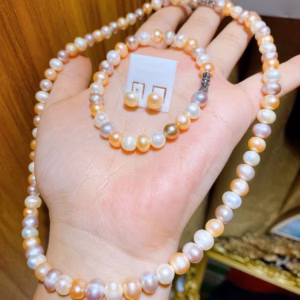 Bộ Trai Sức Ngọc Trai Nuôi Tứ Quý Thiên Nhiên , Tặng Kèm Hộp Đựng Sang Trọng - Thắng Giang