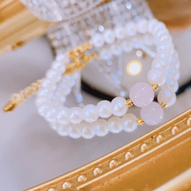 Vòng Tay Ngọc Trai Nuôi Thiên Nhiên Gắn Đá Phong Thủy - Thắng Giang - Ảnh 2