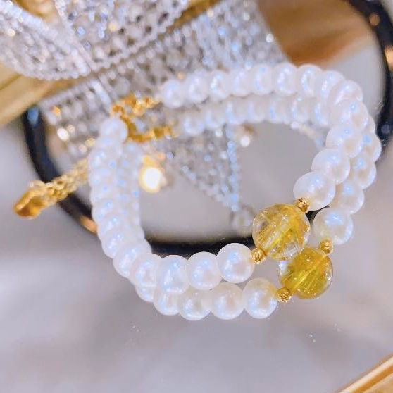 Vòng Tay Ngọc Trai Nuôi Thiên Nhiên Gắn Đá Phong Thủy - Thắng Giang - Ảnh 3