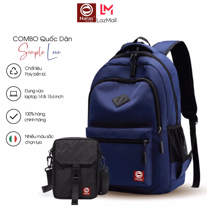 Bộ Balo Nam Nữ Thời Trang Và Túi Đeo Chéo Hàn Quốc Hrsl244Hr281 - Haras - Ảnh 3