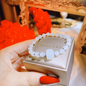 Vòng Tay Sen Bạch Ngọc Thiên Nhiên Phối Bi Bạc Ta - Thắng Giang