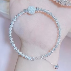 Vòng Tay Bi Bạc Ta Đính Đá Cao Cấp Có Thẻ Hóa Đơn - Thắng Giang