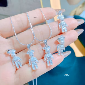 Dây Chuyền Gấu Bạc Ta , Có Thẻ Hóa Đơn - Thắng Giang