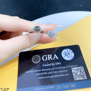 Nhẫn Tim Bạc Ý Xi Bạch Kim Gắn Kim Cương Moissanite Tặng Kèm Kiểm Định Quốc Tế - Thắng Giang