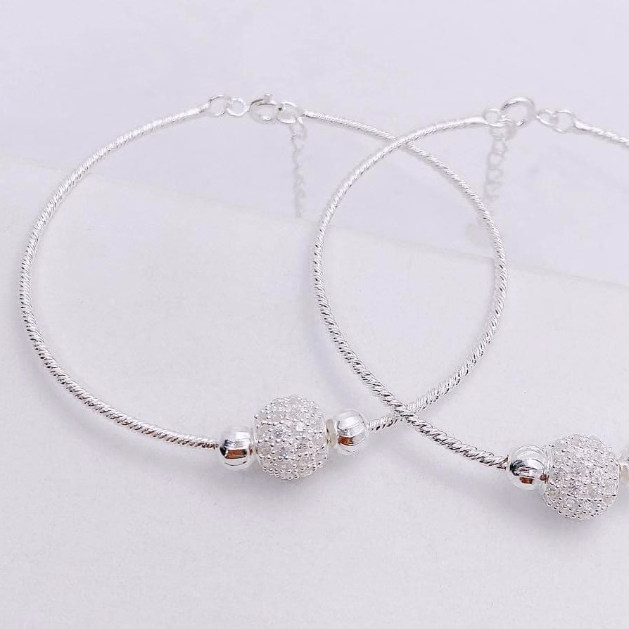 Vòng Tay Bi Cầu Đính Đá Bạc Ta Cao Cấp - Thắng Giang - Ảnh 3