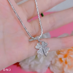 Dây Chuyền Cỏ Bốn Lá Bạc Ta Cao Cấp Hàng Dày Dặn - Thắng Giang