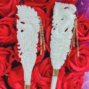 Trâm Xương Mỹ Nghệ Bọc Bạc Ta Xi Vàng 24 Kara - Thắng Giang