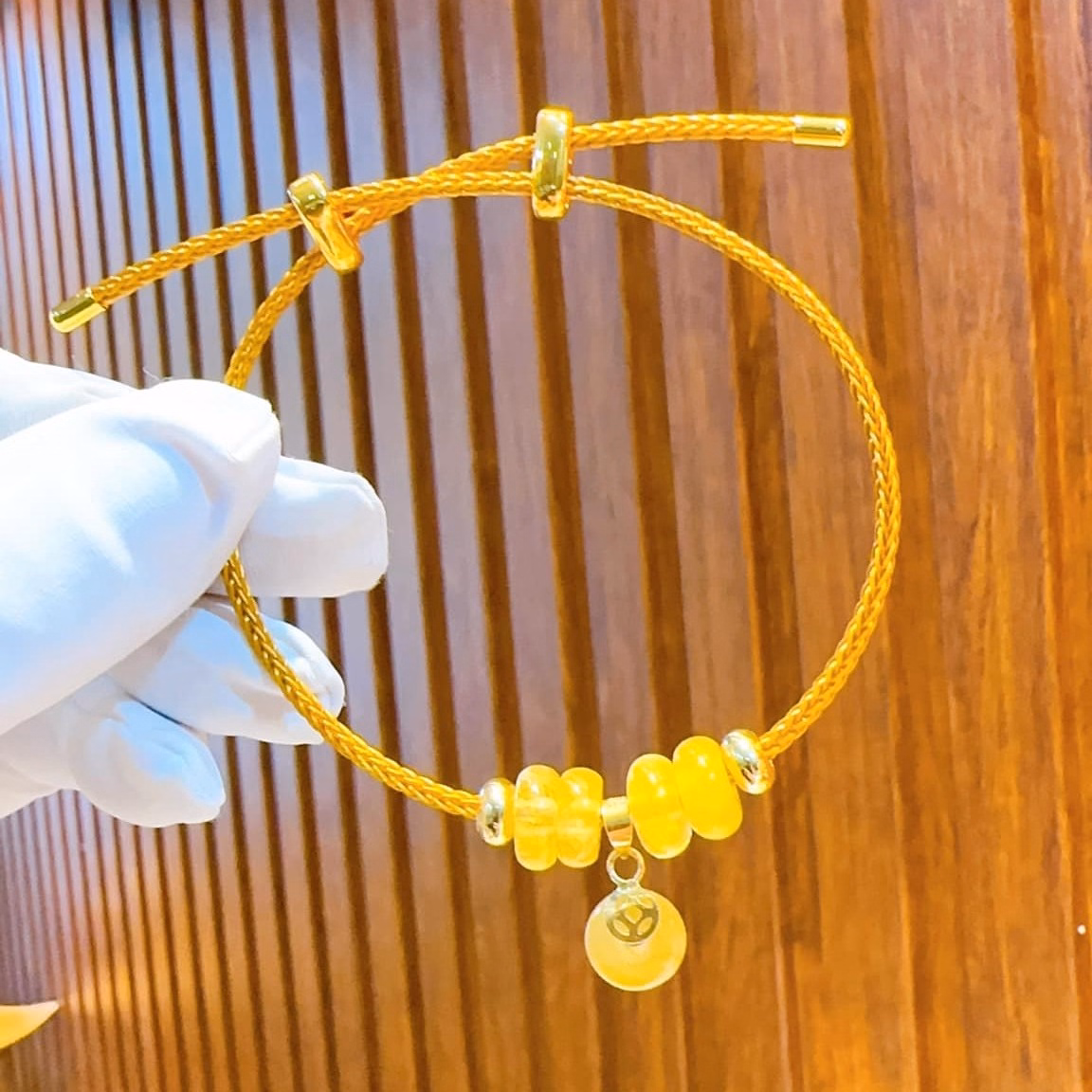 Vòng Tay Ngũ Điếu Ngọc Thiên Nhiên Bọc Vàng Tây 10 Kara - Thắng Giang - Ảnh 3