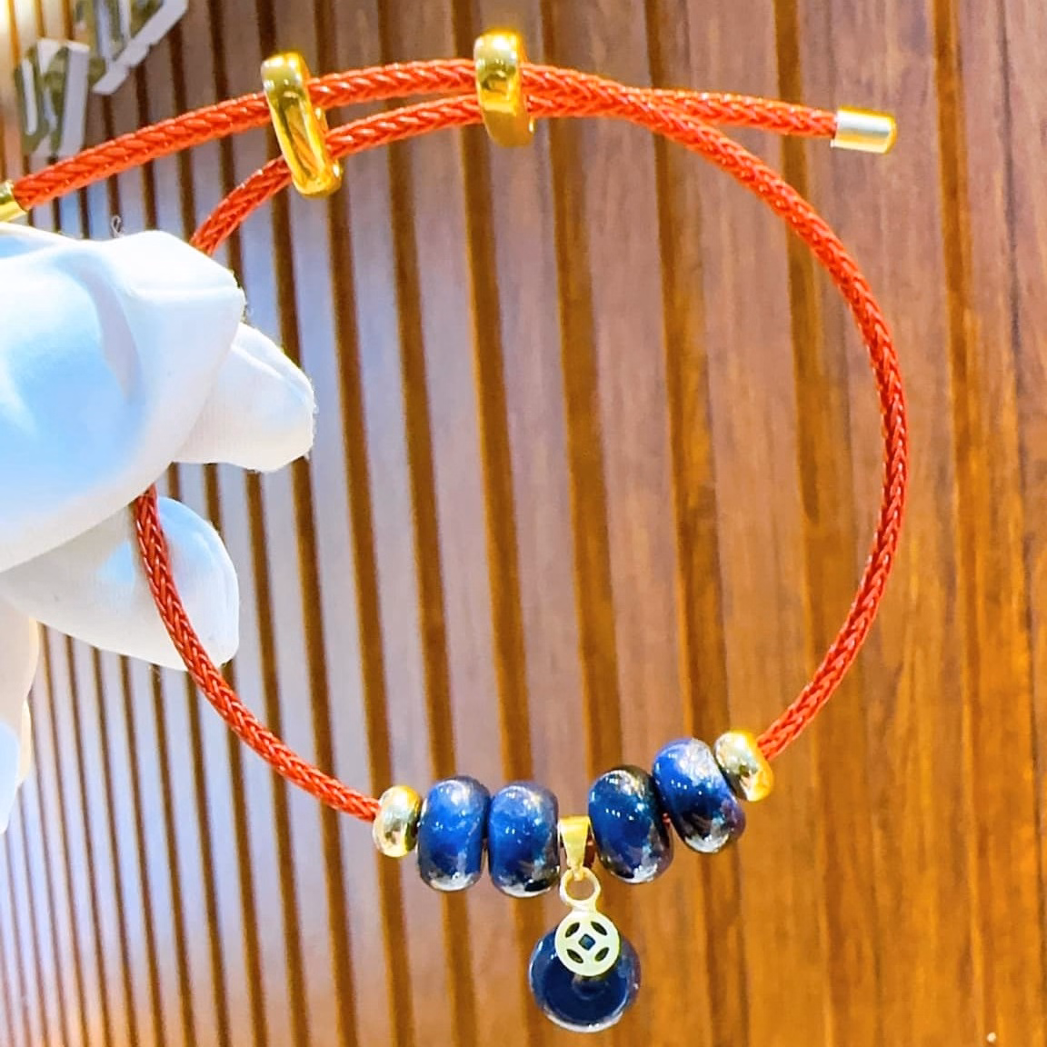 Vòng Tay Ngũ Điếu Ngọc Thiên Nhiên Bọc Vàng Tây 10 Kara - Thắng Giang - Ảnh 8