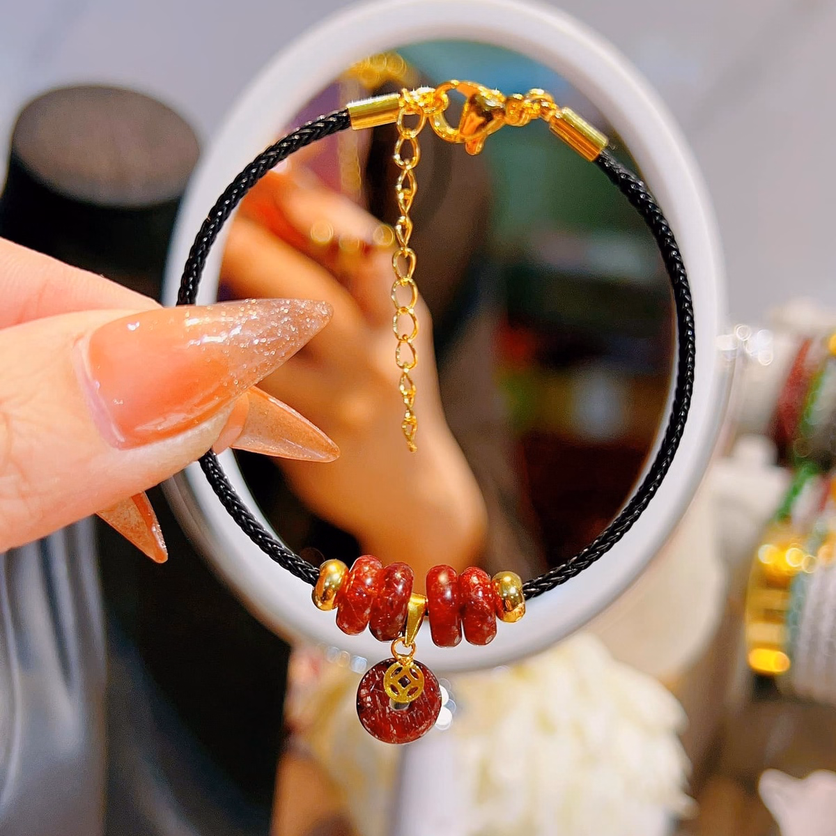 Vòng Tay Ngũ Điếu Ngọc Thiên Nhiên Bọc Vàng Tây 10 Kara - Thắng Giang - Ảnh 12