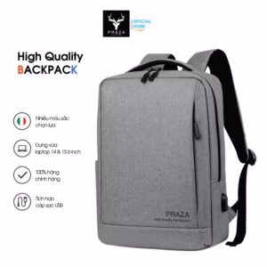 Balo Công Sở Có Cổng Sạc Usb Đựng Được Laptop 15.6 Inch Và Trượt Nước Cao Cấp Bls198 - Praza