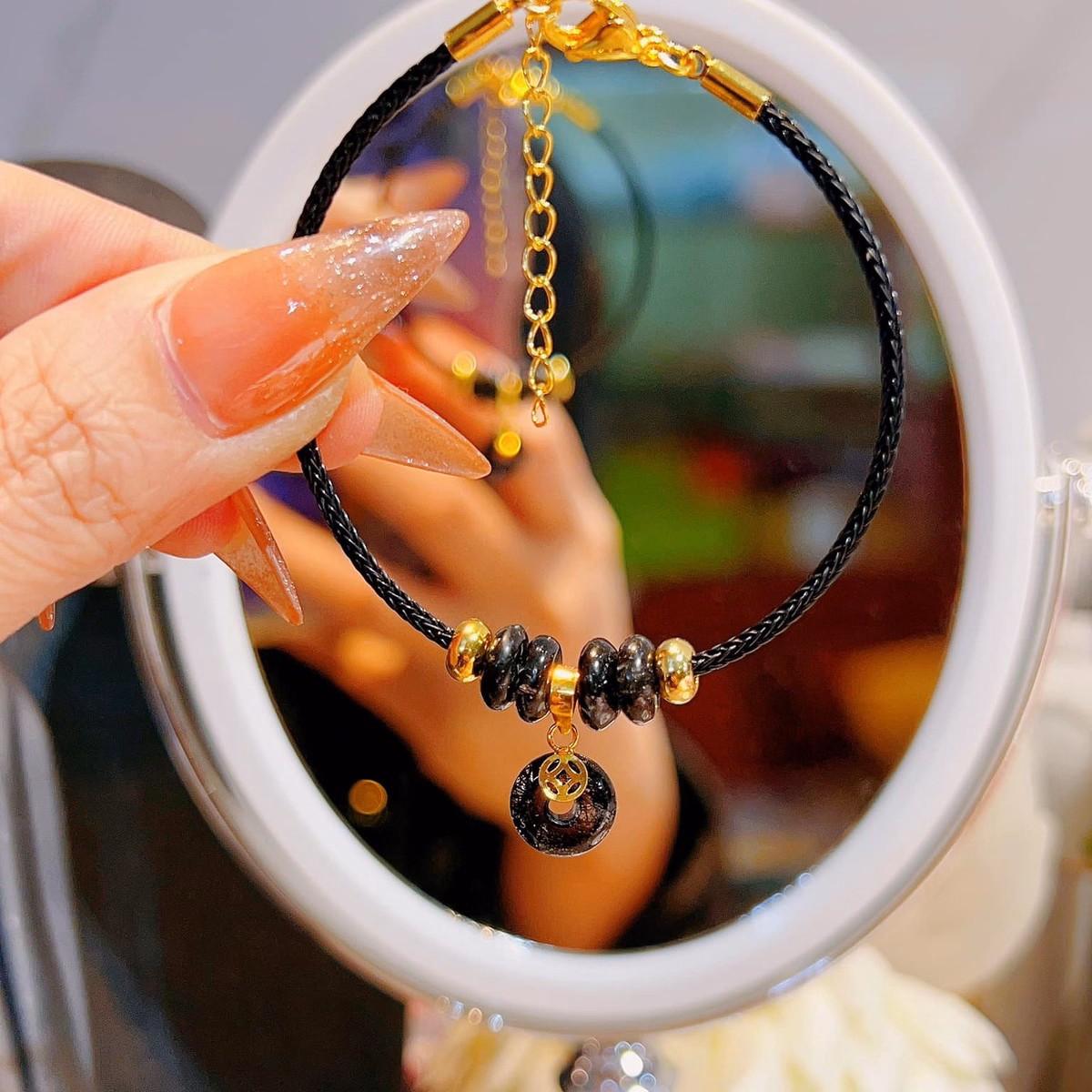 Vòng Tay Ngũ Điếu Ngọc Thiên Nhiên Bọc Vàng Tây 10 Kara - Thắng Giang - Ảnh 16