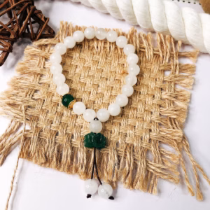 Vòng Tay Thạch Anh Phối Sen Ngọc Bích Thiên Nhiên - Thắng Giang