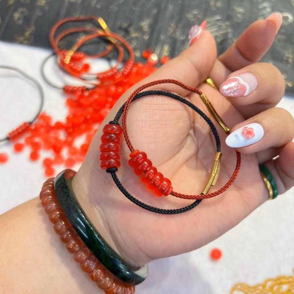 Vòng Tay Ngũ Điếu Cẩm Thạch Huyết Đỏ - Thắng Giang - Ảnh 8