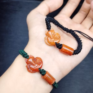 Vòng Tay Lu Thống Hồ Ly Ngọc Cẩm Thạch Huyết Thiên Nhiên - Thắng Giang