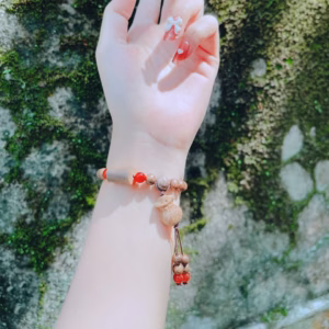 Vòng Tay Trầm Hương Tốc Thiên Nhiên Phối Lu Thống Túi Tiền - Thắng Giang