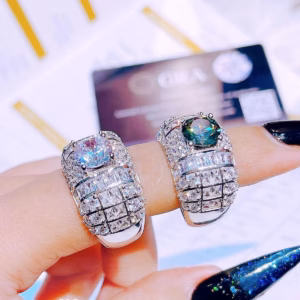 Nhẫn Nam Bạc Ý Xi Bạch Kim Đính Kim Cương Moissanite Tặng Kèm Kiểm Định Quốc Tế - Thắng Giang