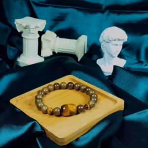 Vòng Tay Trầm Hương Tốc Thiên Nhiên Phối Lu Thống Thạch Anh Mắt Hổ Thiên Nhiên - Thắng Giang