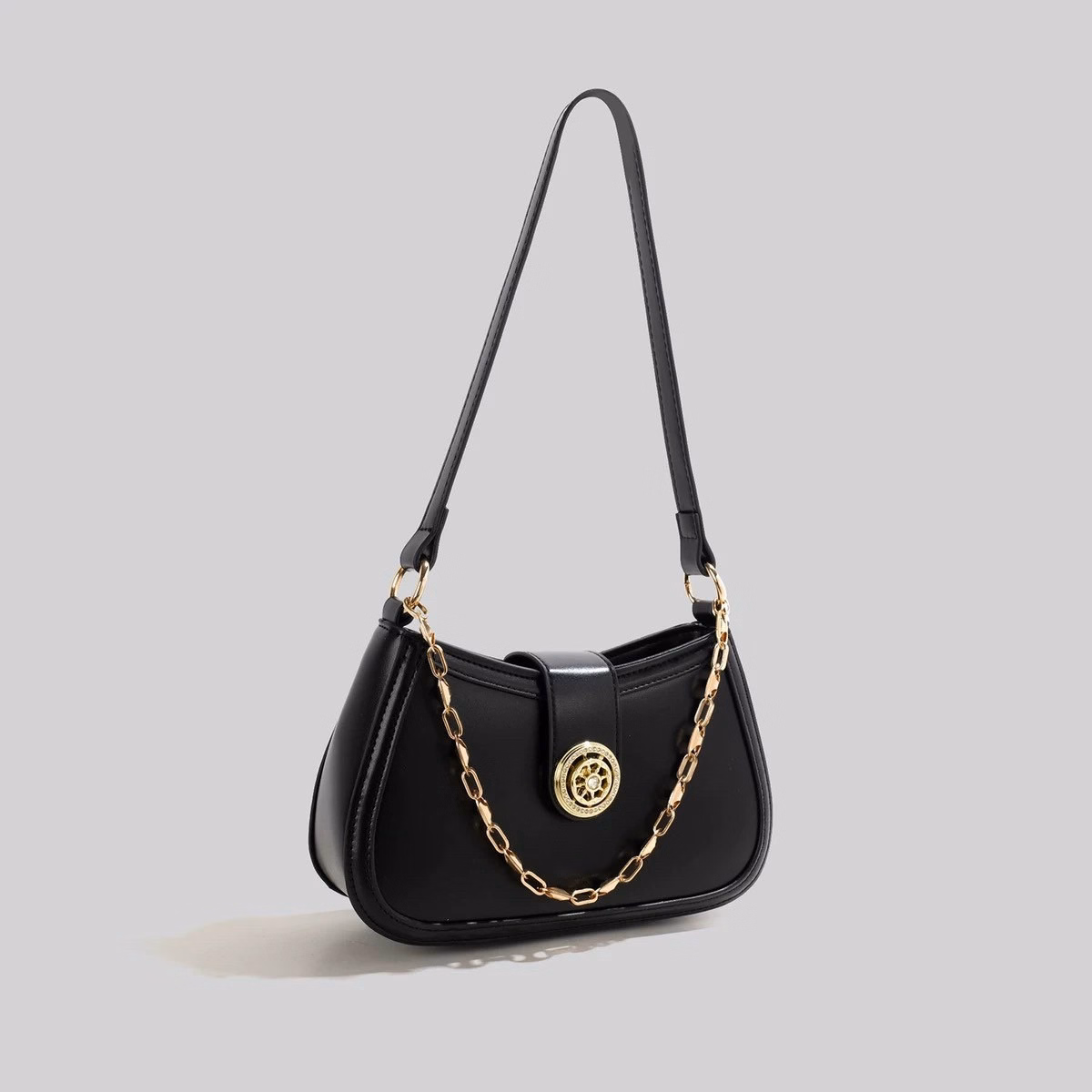 Túi Xách Nữ Cắp Nách Vương Miện Tròn Kt18 - Jinbbq - Ảnh 3