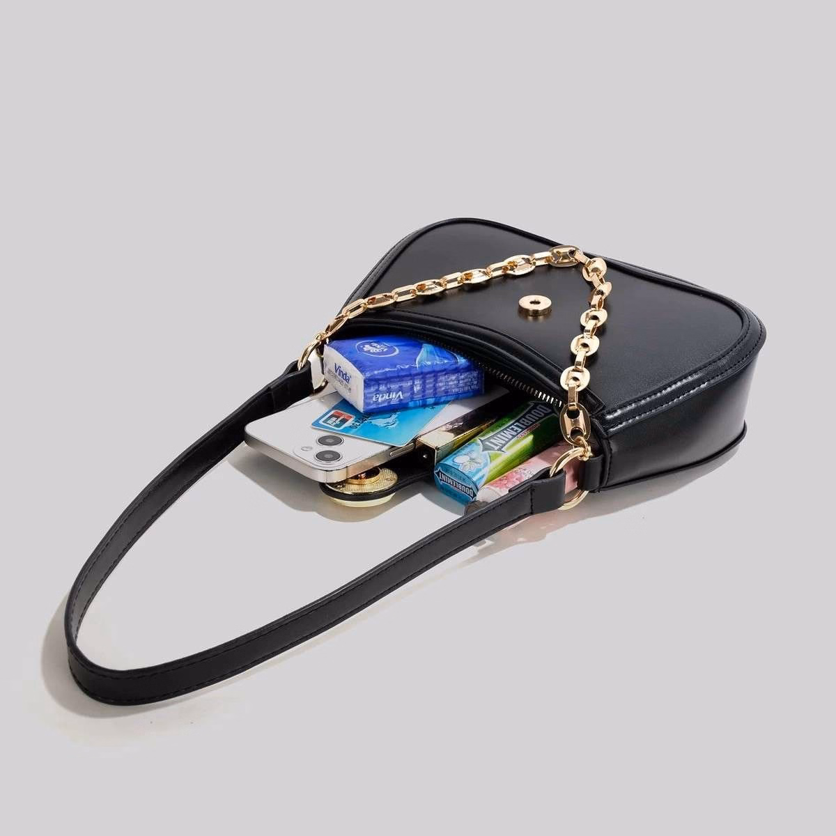 Túi Xách Nữ Cắp Nách Vương Miện Tròn Kt18 - Jinbbq - Ảnh 2