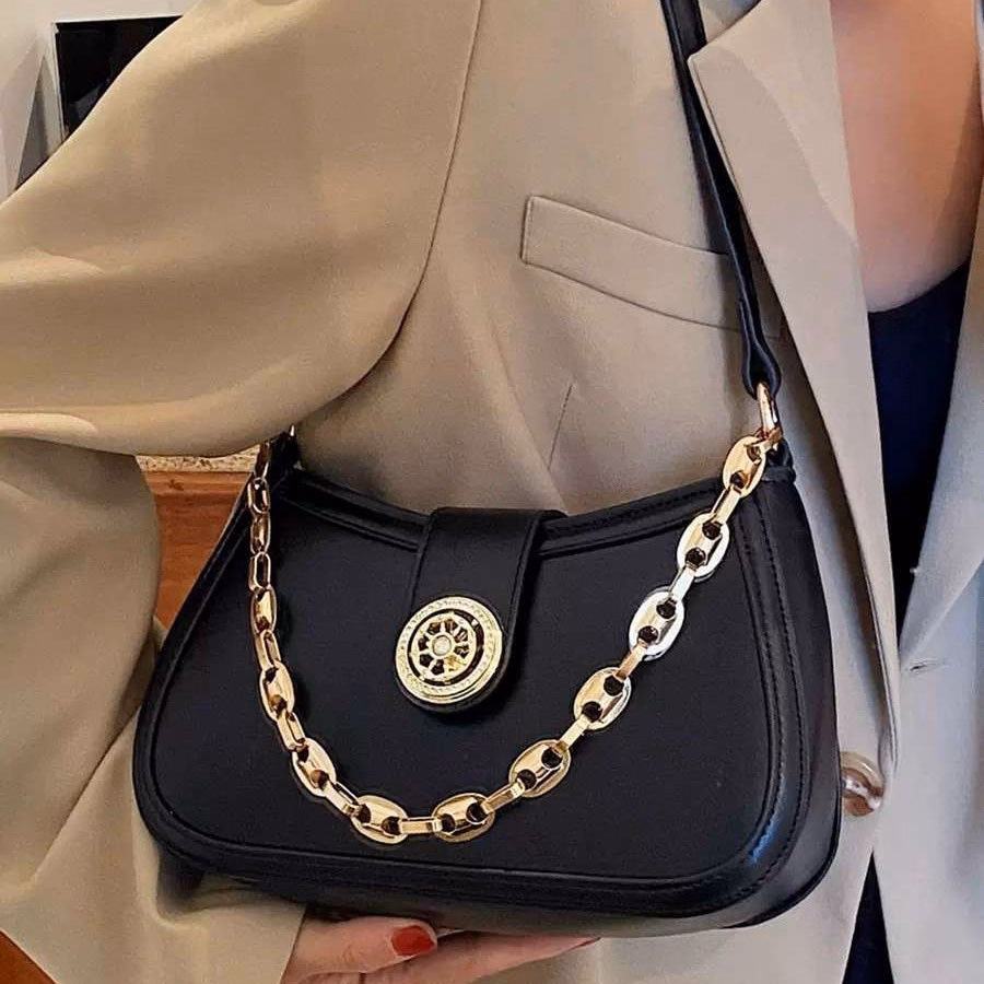 Túi Xách Nữ Cắp Nách Vương Miện Tròn Kt18 - Jinbbq - Ảnh 5