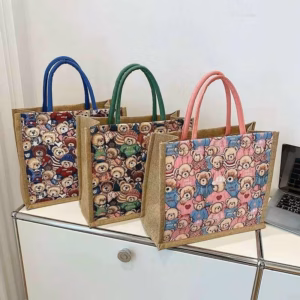 Túi Xách Nữ Họa Tiết Full Gấu Nâu Kt13 - Jinbbq