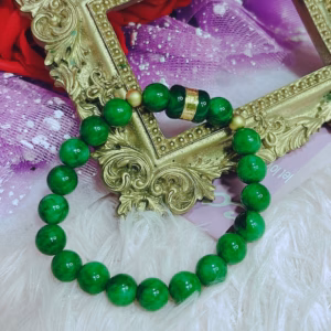 Vòng Tay Ngọc Cẩm Thạch Phối Lu Thống Giác Vàng 24 Kara - Thắng Giang