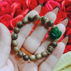 Vòng Tay Trầm Hương Phối Hồ Ly Ngọc Cẩm Thạch Thiên Nhiên - Thắng Giang