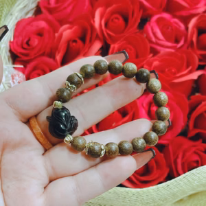 Vòng Tay Trầm Hương Tốc Phối Hồ Ly Thạch Anh Khói Thiên Nhiên - Thắng Giang