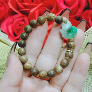 Vòng Tay Trầm Hương Tốc Phối Hồ Ly Cẩm Thạch Lý Vân Thiên Nhiên - Thắng Giang