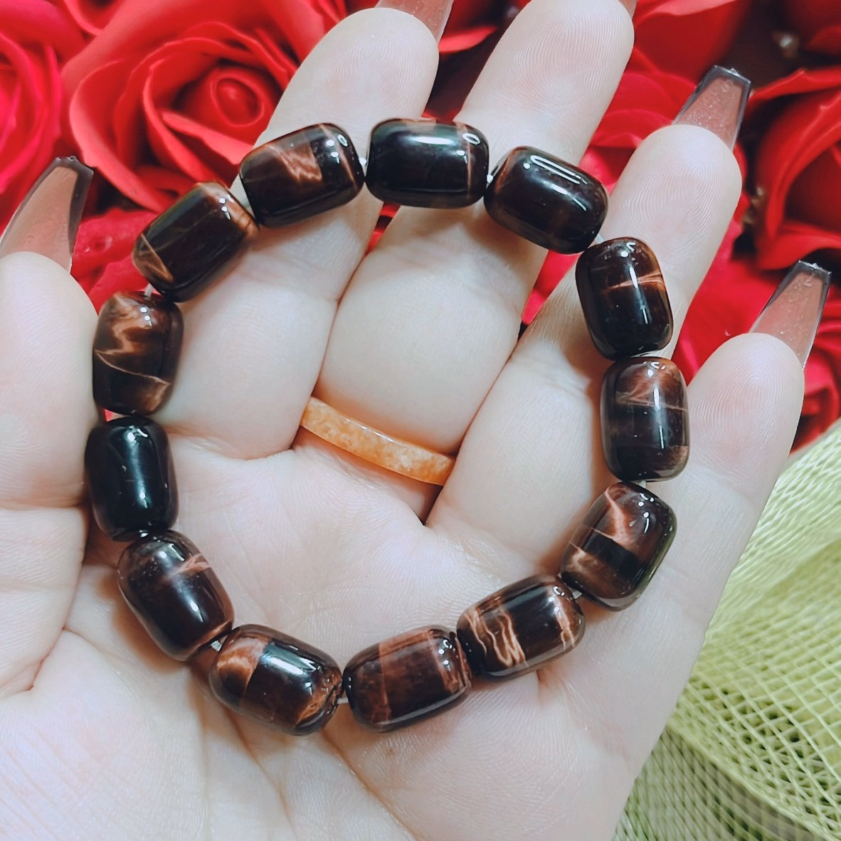 Vòng Tay Lu Thống Thạch Anh Mắt Hổ Thiên Nhiên 10 Ly - Thắng Giang