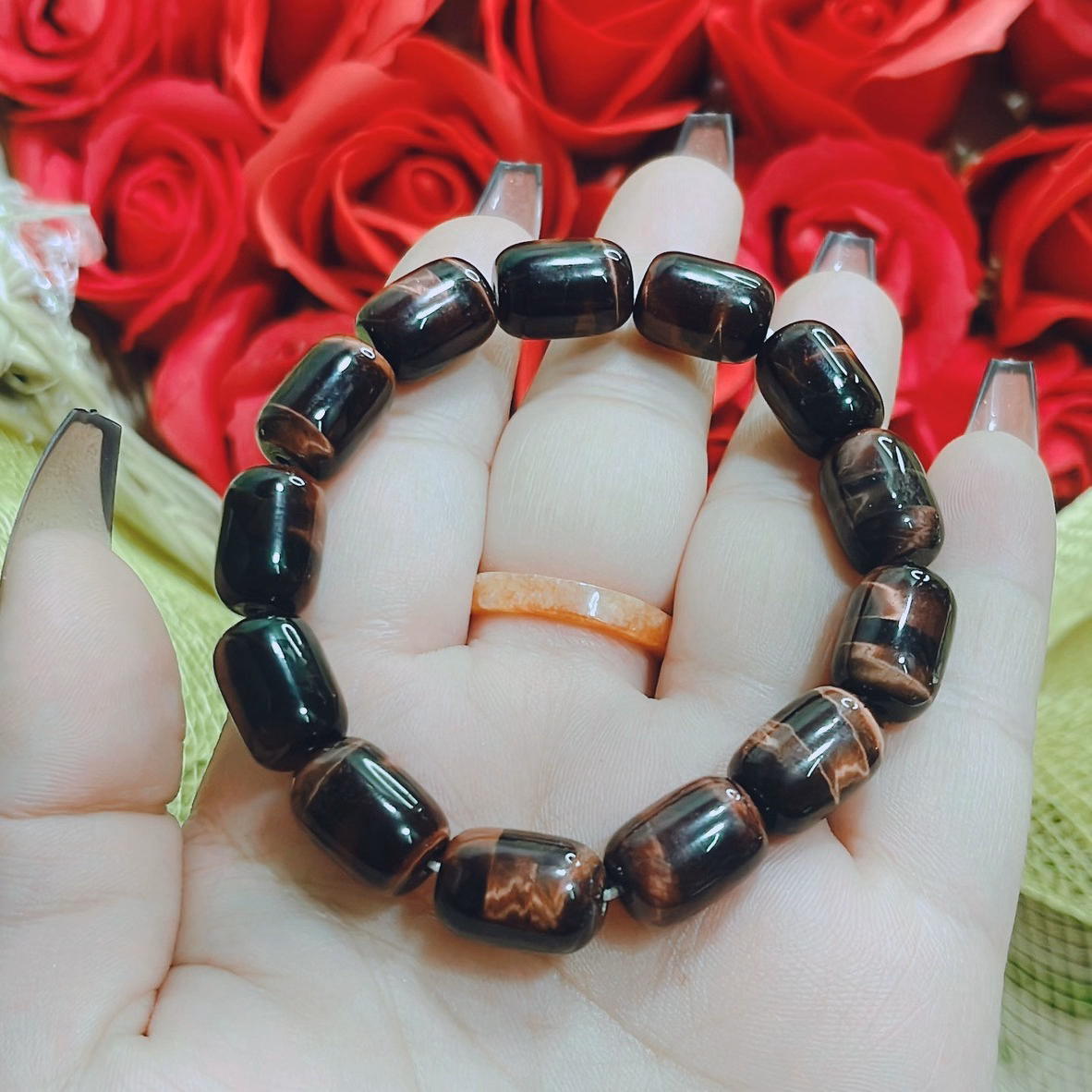 Vòng Tay Lu Thống Thạch Anh Mắt Hổ Thiên Nhiên 10 Ly - Thắng Giang - Ảnh 2