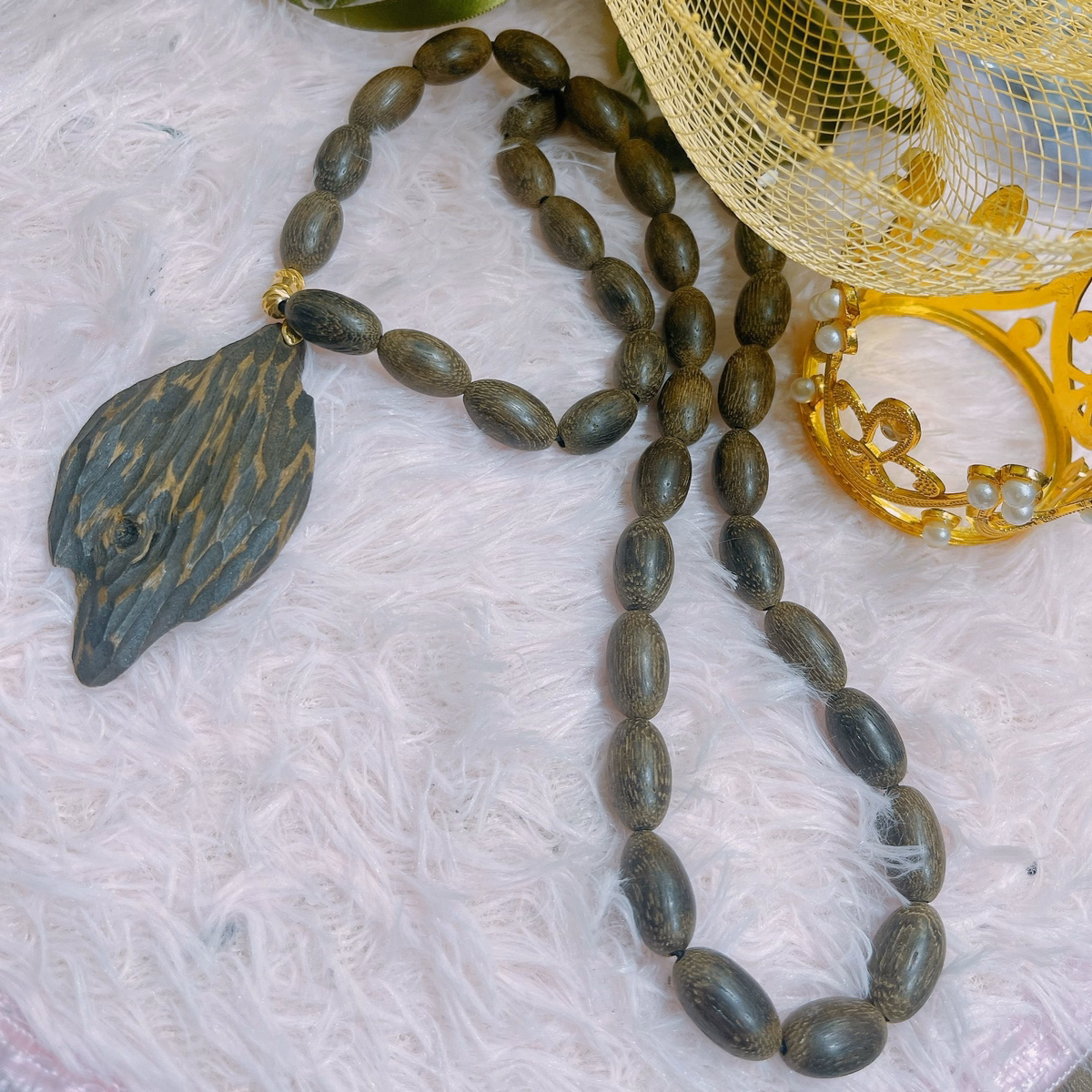 Dây Chuyền Nam Trầm Hương Mắt Tử Thiên Nhiên - Thắng Giang - Ảnh 2