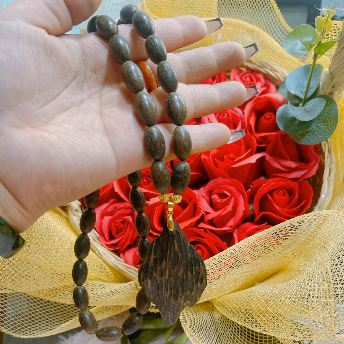 Dây Chuyền Nam Trầm Hương Mắt Tử Thiên Nhiên - Thắng Giang - Ảnh 5