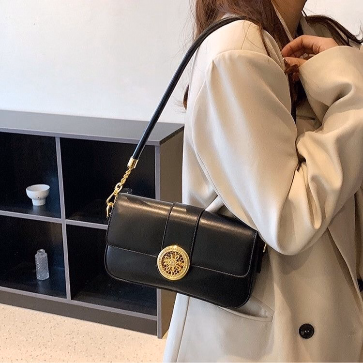 Túi Xách Nữ Da Lì Mềm Khóa Kim Đồng Hồ Lv20 - Jinbbq - Ảnh 3