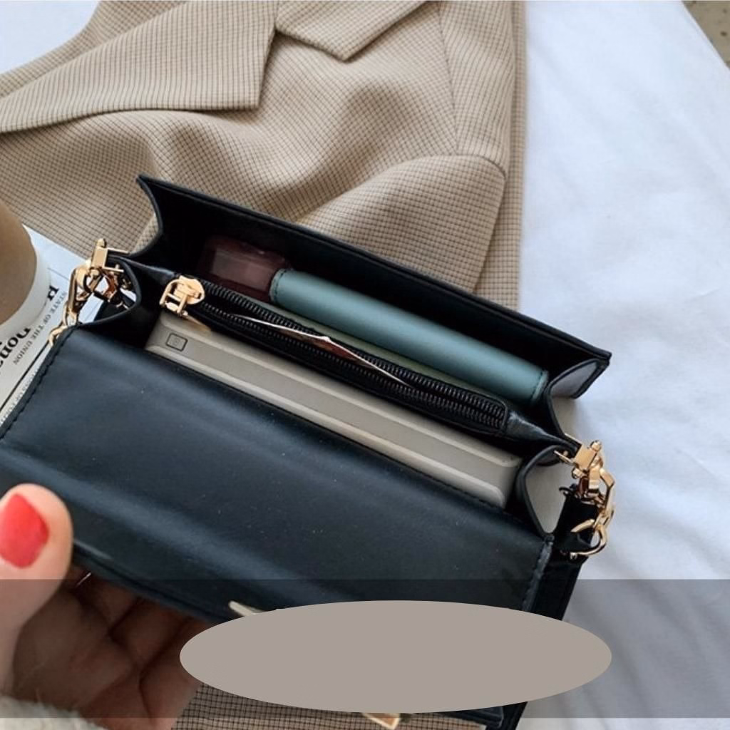 Túi Xách Nữ Hai Đáy Khóa Gương Vắt Chéo Kt23 - Jinbbq - Ảnh 6