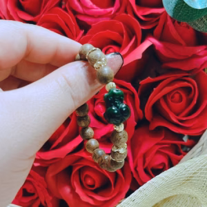 Vòng Tay Trầm Hương Tốc Phối Tì Hưu Ngọc Cẩm Thạch Sơn Thủy Thiên Nhiên Vip - Thắng Giang