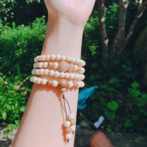 Vòng Tay Dâu Tằm Phối Charm Túi Tiền Trầm Hương Tốc Thiên Nhiên - Thắng Giang