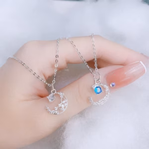 Dây Chuyền Mặt Trăng Ôm Sao Bạc Ta Cao Cấp - Thắng Giang