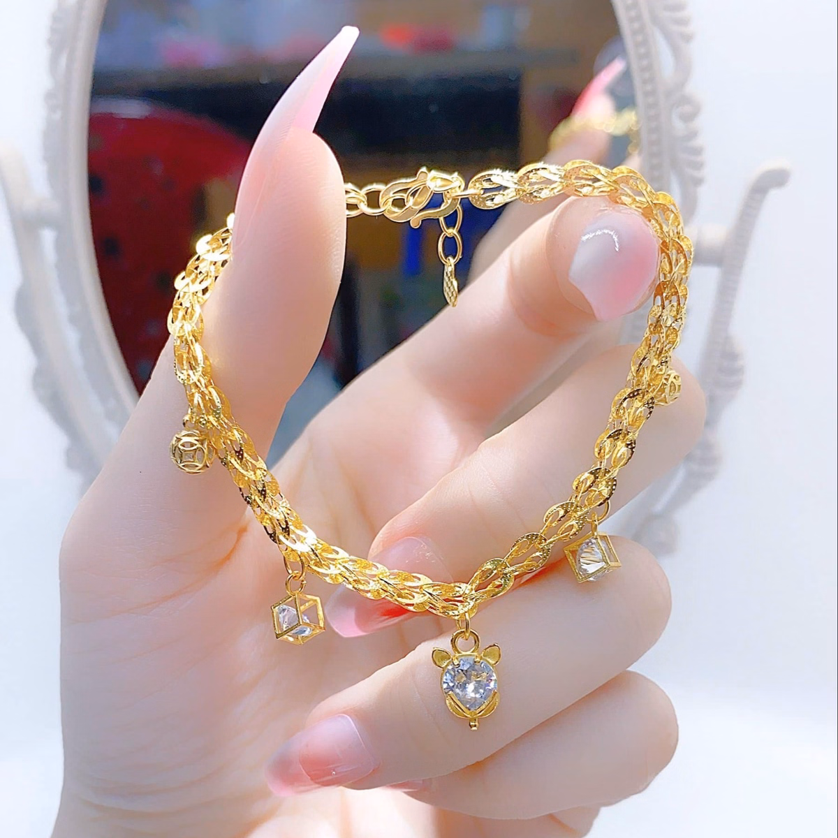 Lắc Tay Phụng Hồ Ly Bạc Ta Và Bạc Xi Vàng Cao Cấp - Thắng Giang - Ảnh 4