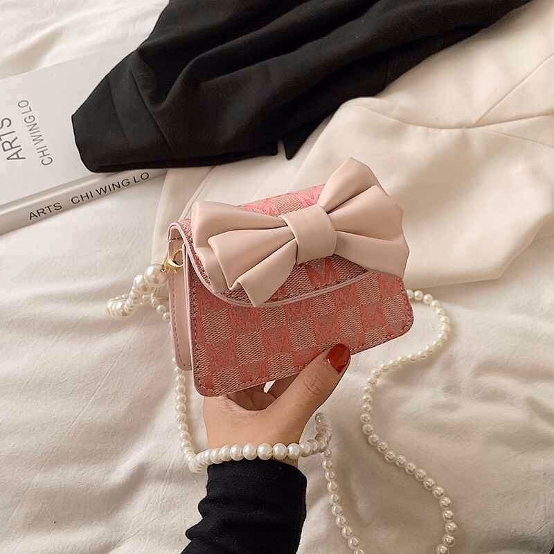 Túi Mini Dây Ngọc Đính Nơ Xinh Xắn Hh5 - Đức Huy