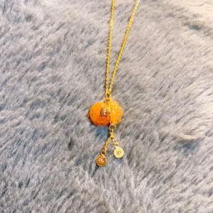 Mặt Dây Chuyền Thạch Anh Tóc Thiên Nhiên Bọc Vàng Tây 10 Kara - Thắng Giang