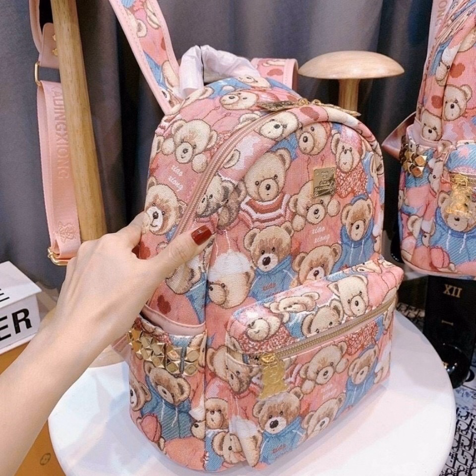 Balo Nữ Gấu Hồng Size Lớn Và Trung Đi Chơi, Đi Làm Chống Nước - Ausa House - Ảnh 2